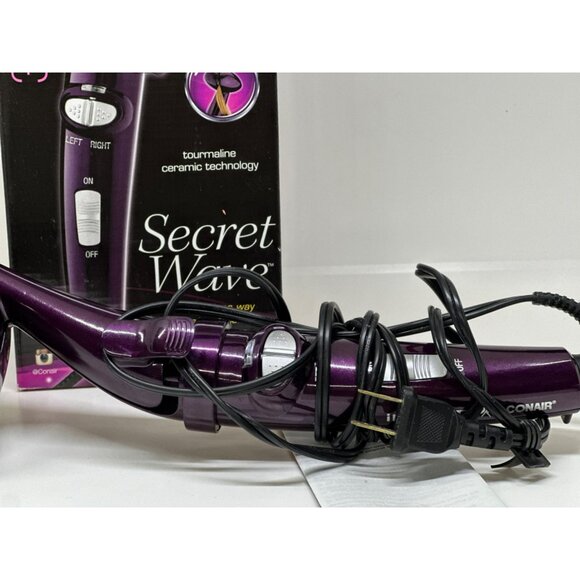 Conair CD204 Infiniti Pro by Secret Wave 360° Rotation Purple Styler Used In Box - Picture 4 of 7